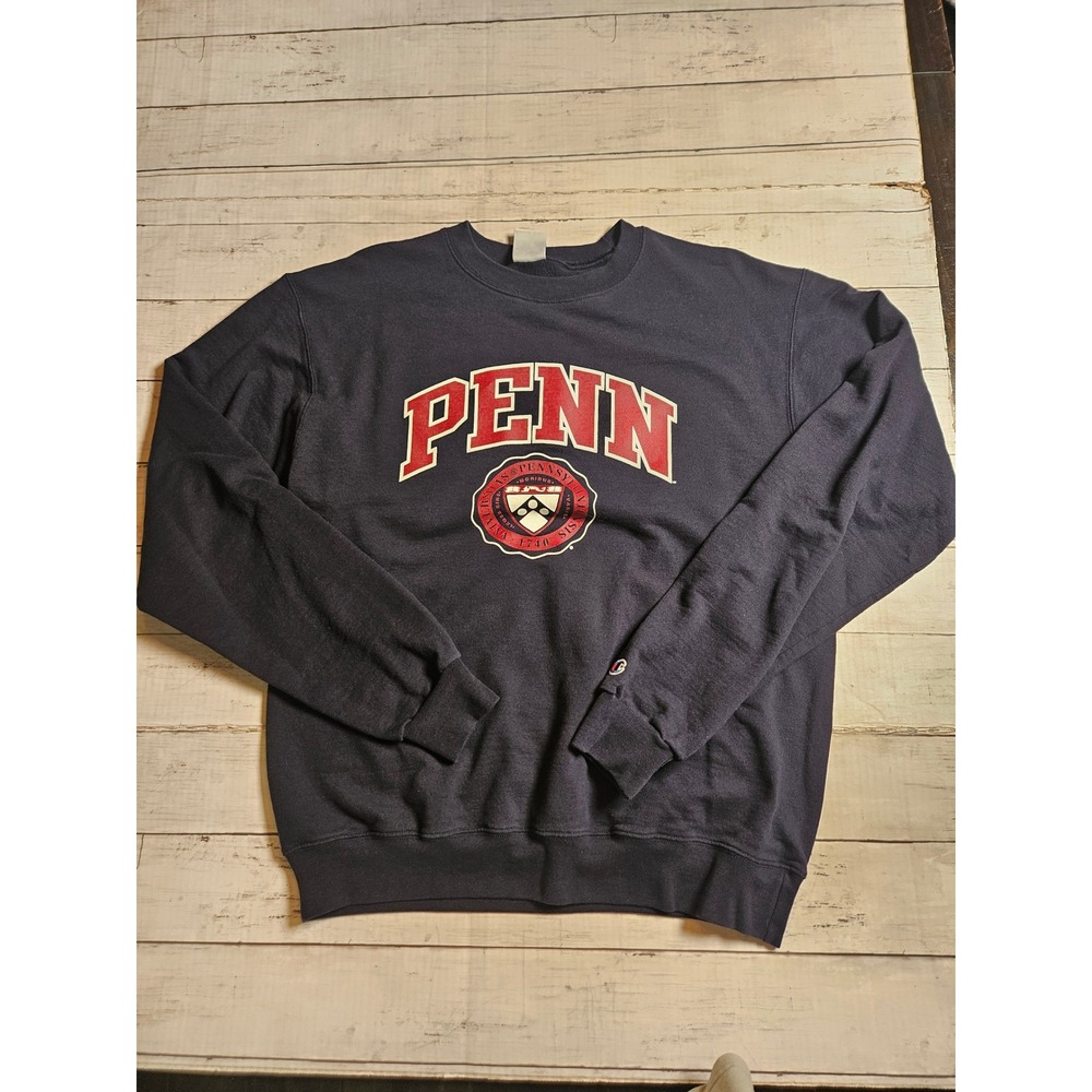 Champion University of Pennsylvania PENN Sweatshirt Navy Blue Mens M Ivy League